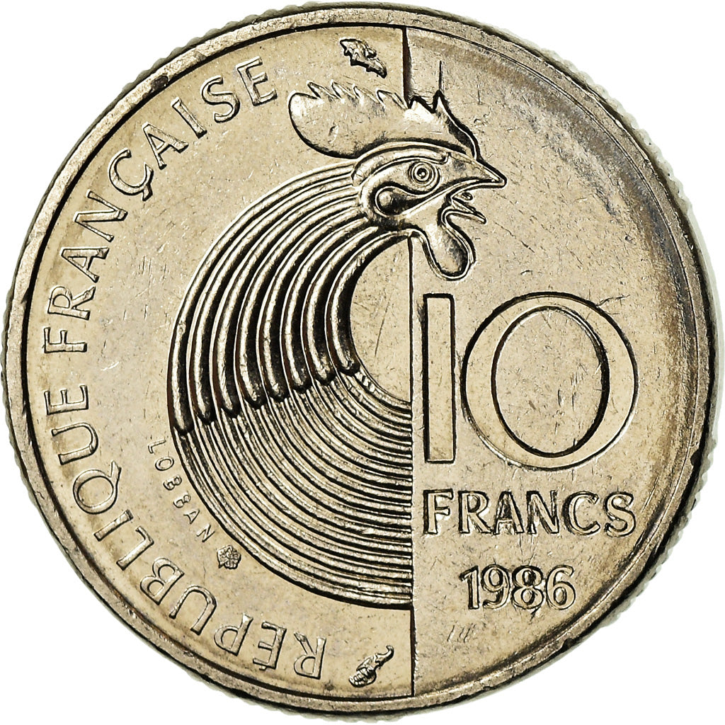 Moneta, Francia, Schumann, 10 Francs, 1986, Paris, SPL-, Nichel, KM:958
