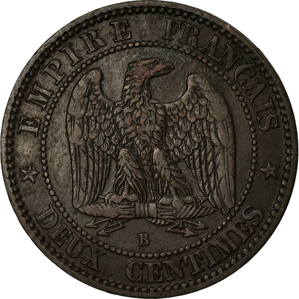 Coin, France, Napoleon III, Napoléon III, 2 Centimes, 1856, Rouen, EF(40-45)