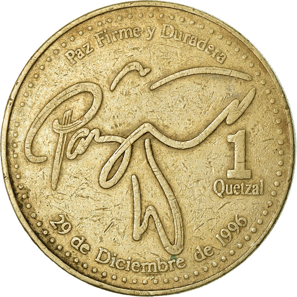 Coin, Guatemala, Quetzal, 2000, VF(30-35), Nickel-brass, KM:284