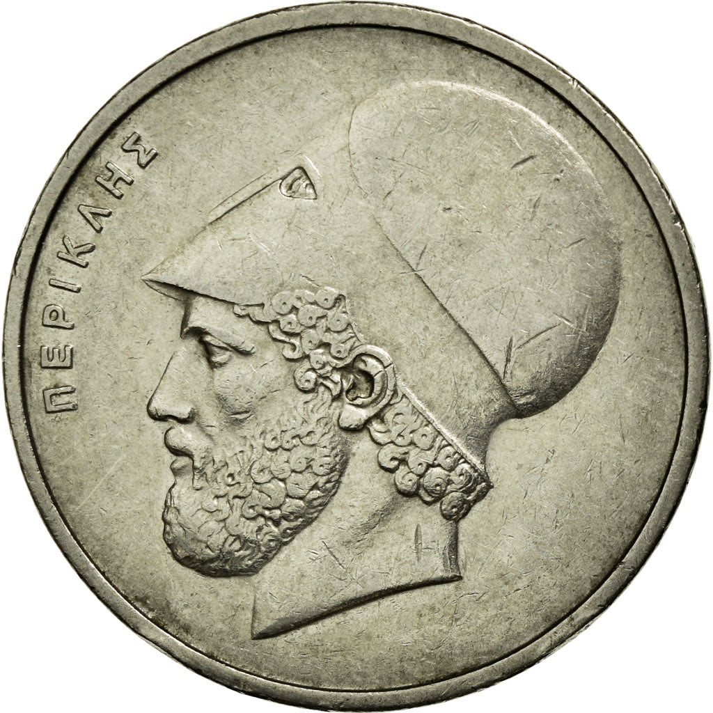 Coin, Greece, 20 Drachmai, 1976, AU(50-53), Copper-nickel, KM:120