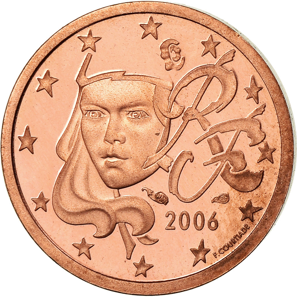 Francia, Euro Cent, 2006, BE, FDC, Acciaio placcato rame, KM:1282