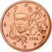 Francia, Euro Cent, 2006, BE, FDC, Acciaio placcato rame, KM:1282