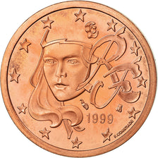 France, 5 Euro Cent, 1999, BE, MS(65-70), Copper Plated Steel, KM:1284