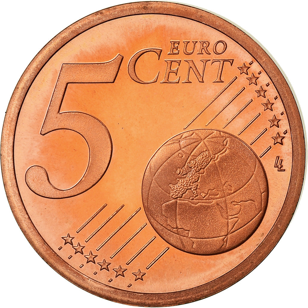 France, 5 Euro Cent, 1999, BE, MS(65-70), Copper Plated Steel, KM:1284