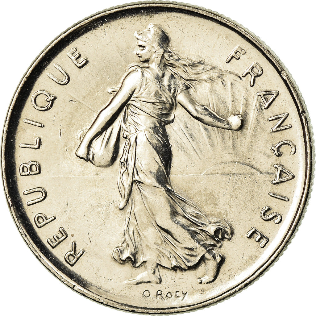 Coin, France, Semeuse, 5 Francs, 1990, Paris, MS(63), Nickel Clad Copper-Nickel
