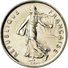Coin, France, Semeuse, 5 Francs, 1990, Paris, MS(63), Nickel Clad Copper-Nickel