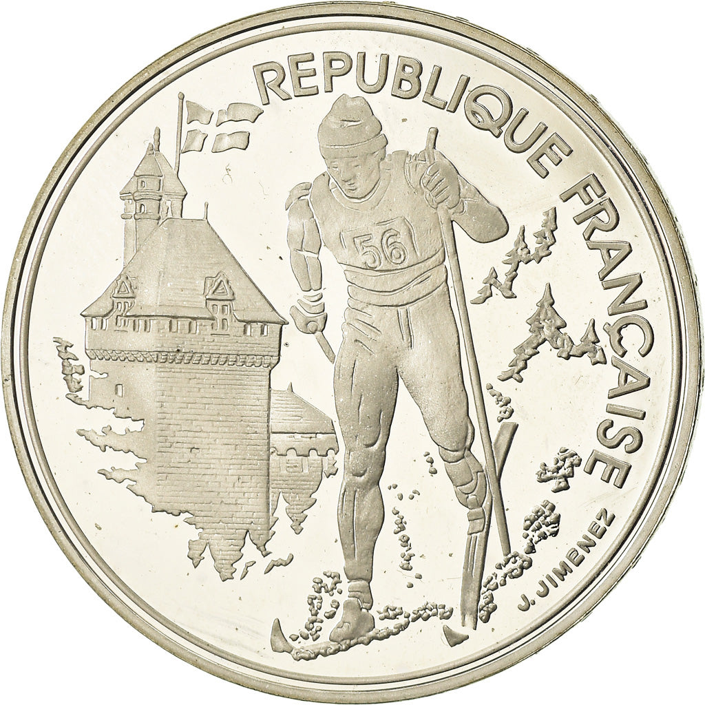 Munten, Frankrijk, 100 Francs, 1991, BE, FDC, Zilver, KM:994, Gadoury:C18