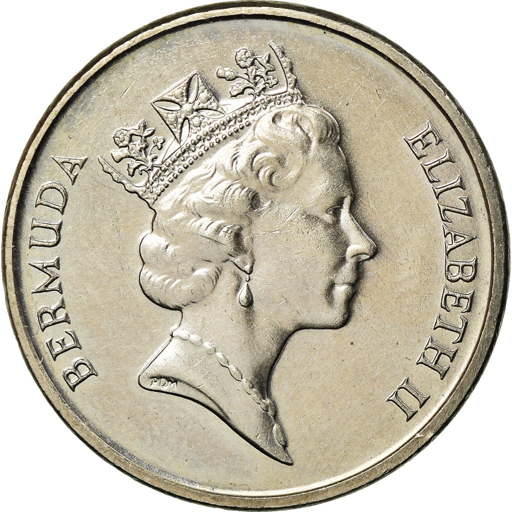 Coin, Bermuda, Elizabeth II, 5 Cents, 1997, AU(55-58), Copper-nickel, KM:45