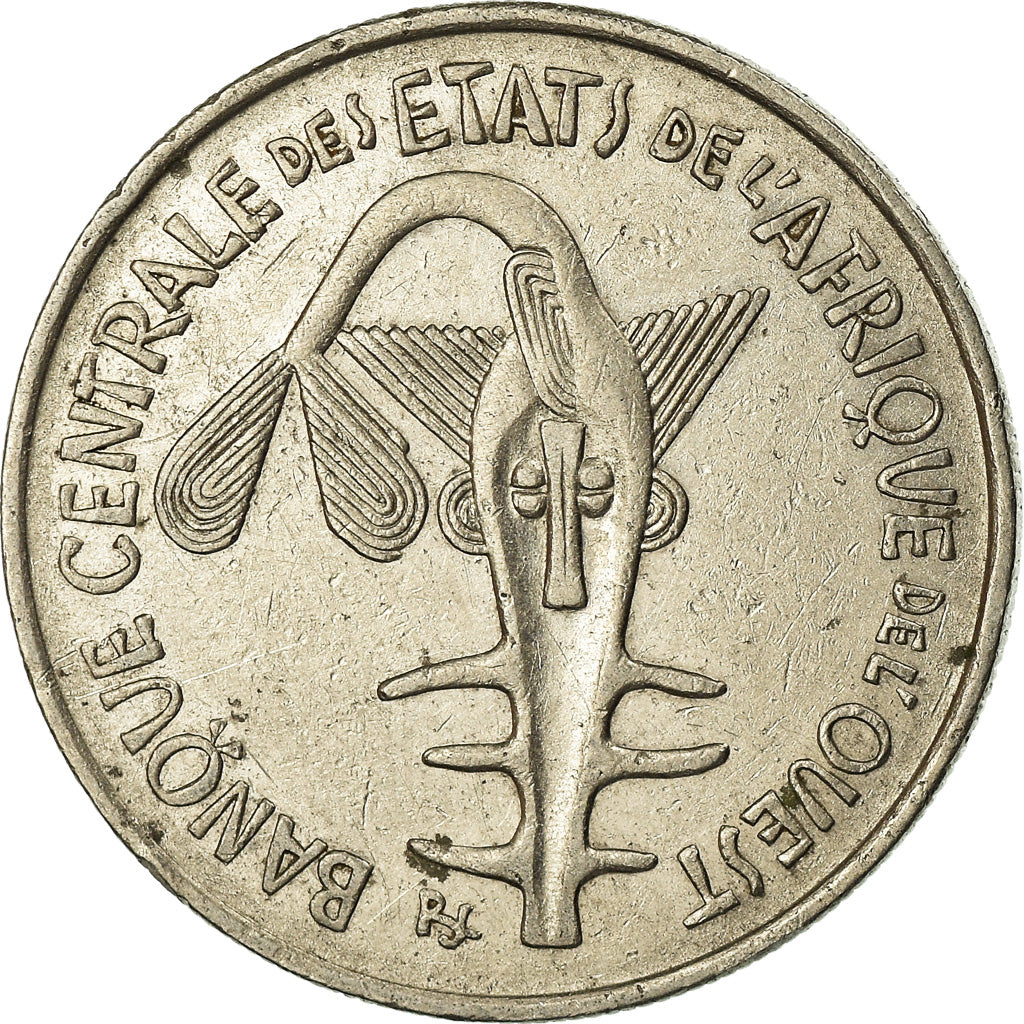 Moneta, Kraje Afryki Zachodniej, 100 Francs, 1975, EF(40-45), Nikiel, KM:4
