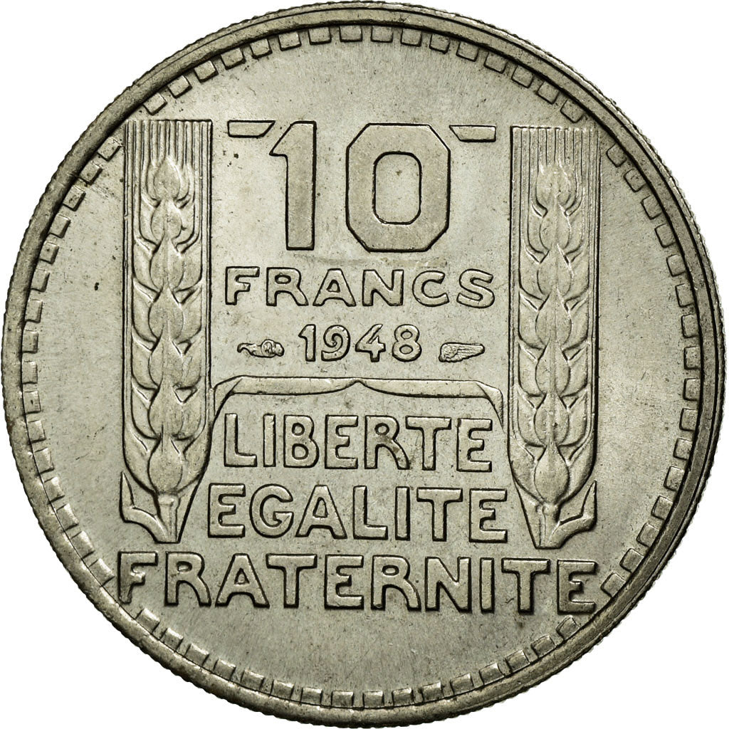 Moneta, Francja, Turin, 10 Francs, 1948, Paris, AU(55-58), Miedź-Nikiel
