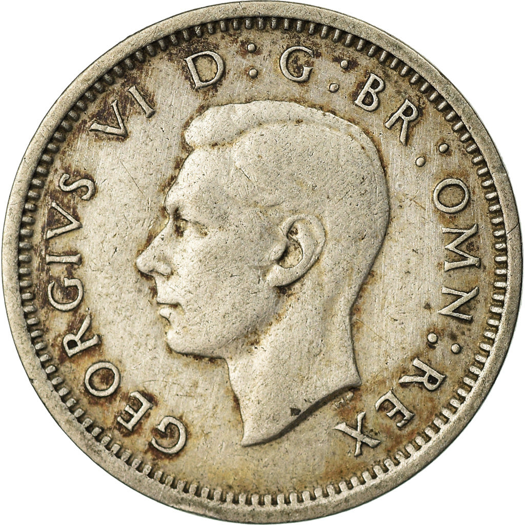 Moneda, Gran Bretaña, George VI, 3 Pence, 1937, MBC, Plata, KM:848