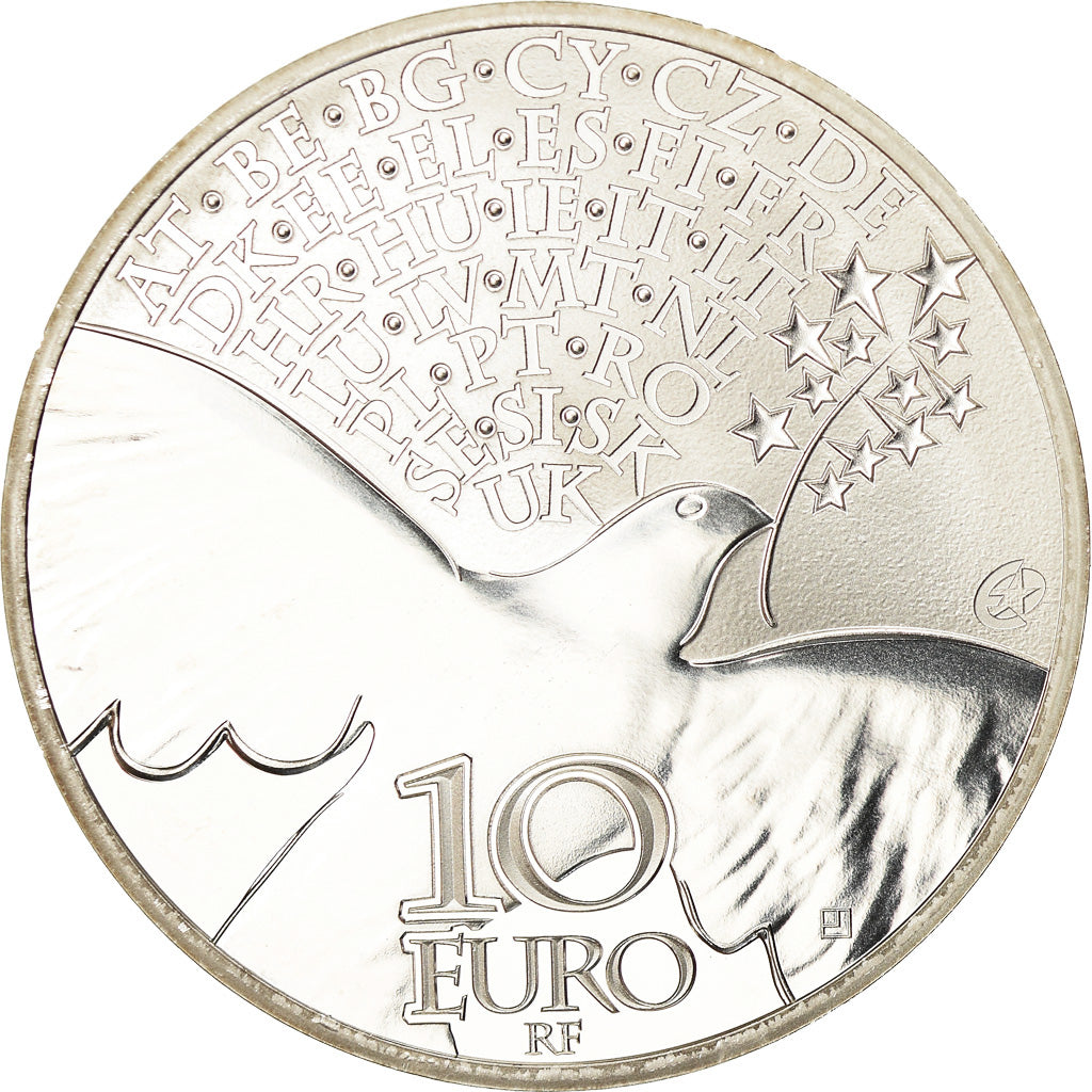 França, 10 Euro, Europa, 2015, Proof, MS(65-70), Prata, Gadoury:EU736