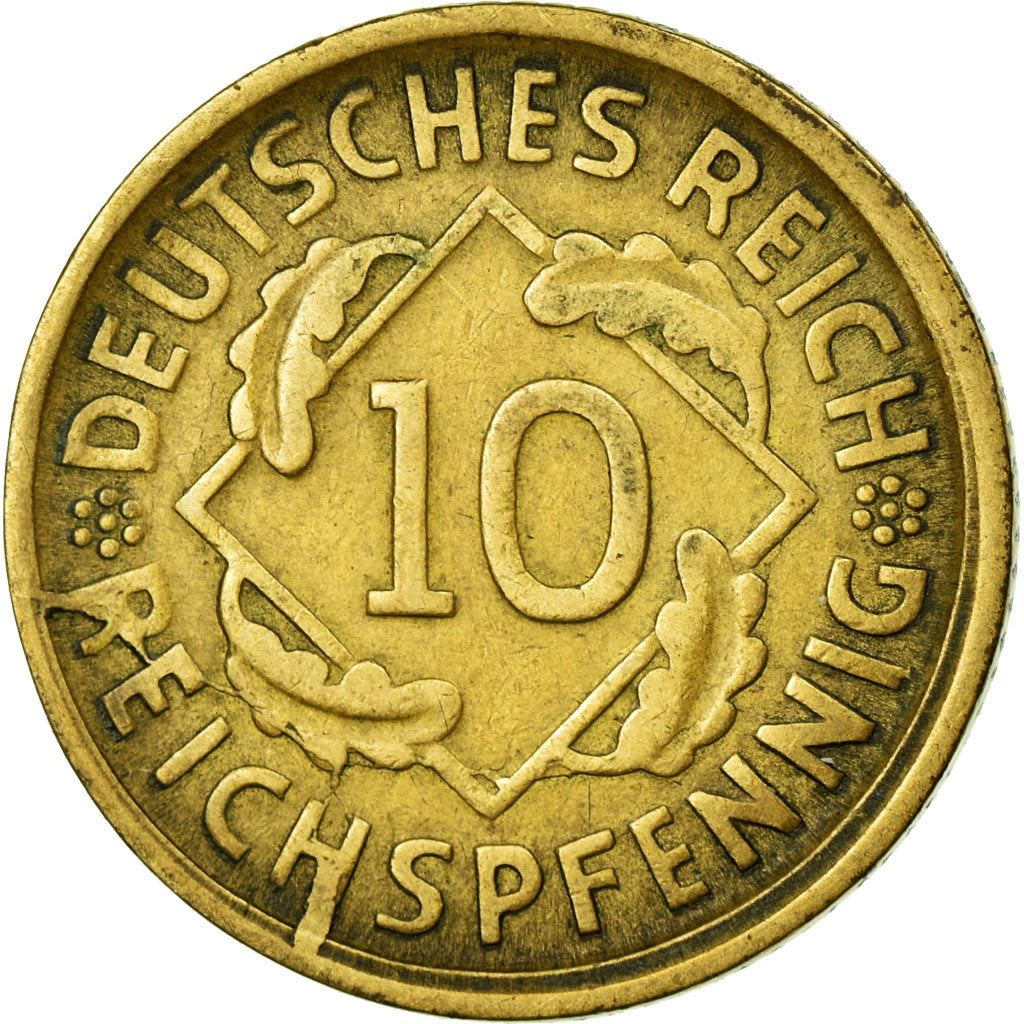 Coin, GERMANY, WEIMAR REPUBLIC, 10 Reichspfennig, 1925, Munich, EF(40-45)