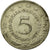 Moneta, Jugosławia, 5 Dinara, 1973, EF(40-45), Miedź-Nikiel-Cynk, KM:58