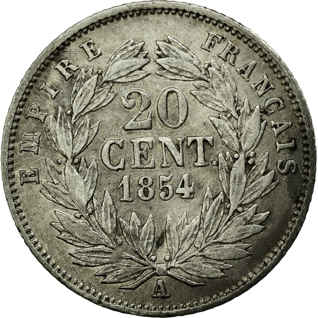 Munten, Frankrijk, Napoleon III, Napoléon III, 20 Centimes, 1854, Paris, ZF