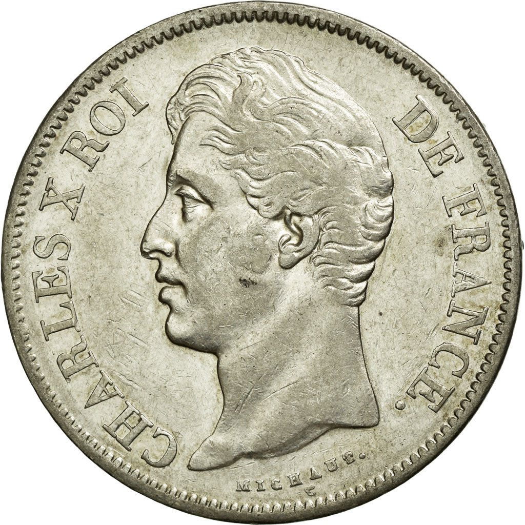 France, Charles X, 5 Francs, 1829, Paris, Silver, EF(40-45), Gadoury:644