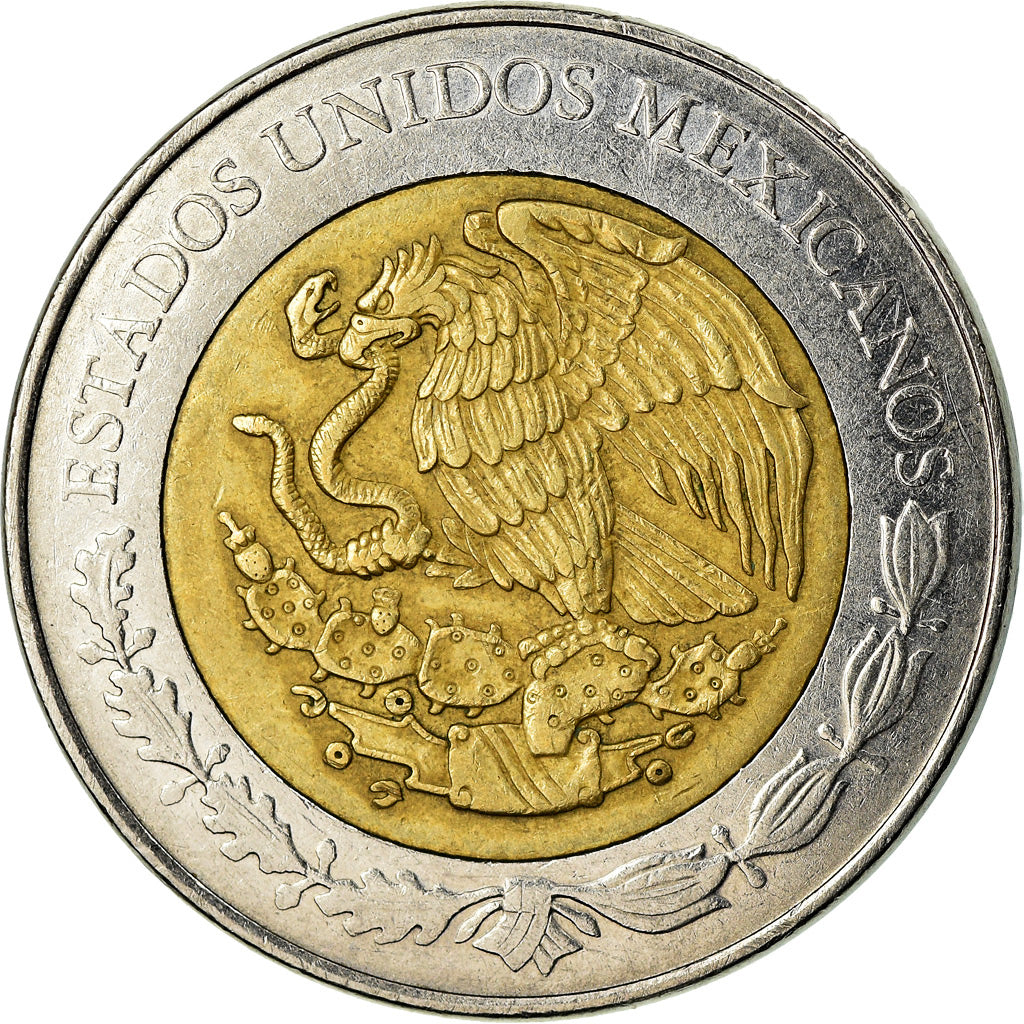 Moneta, Mexico, 5 Pesos, 2011, Mexico City, EF(40-45), Bimetaliczny, KM:605