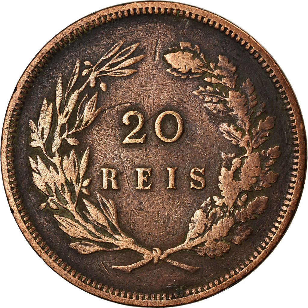 Münze, Portugal, Carlos I, 20 Reis, 1892, S+, Bronze, KM:533