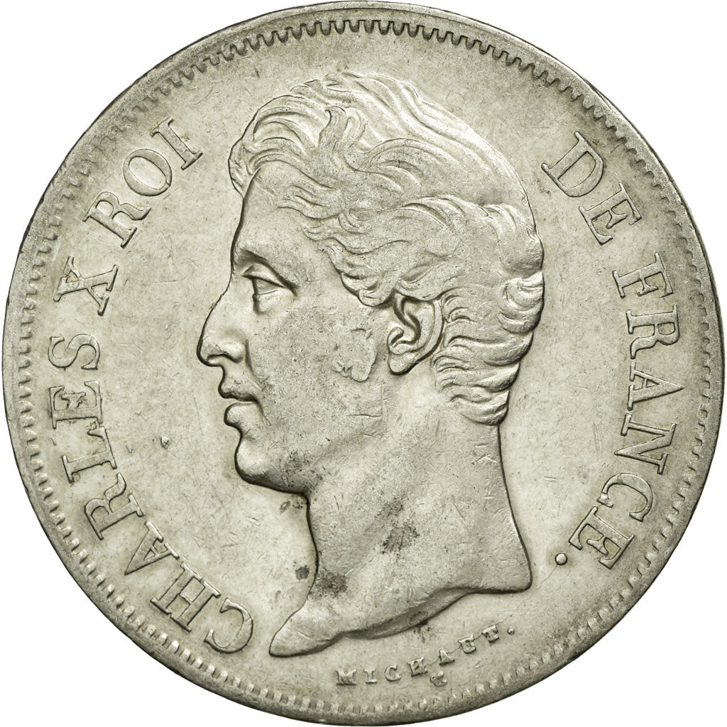 Coin, France, Charles X, 5 Francs, 1830, Lille, EF(40-45), Silver, KM:728.13