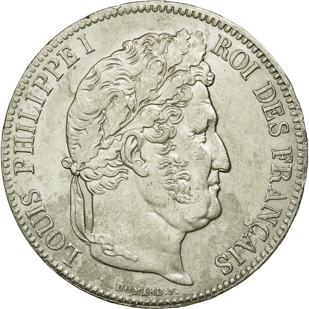 Coin, France, Louis-Philippe, 5 Francs, 1839, Lille, AU(50-53), Silver