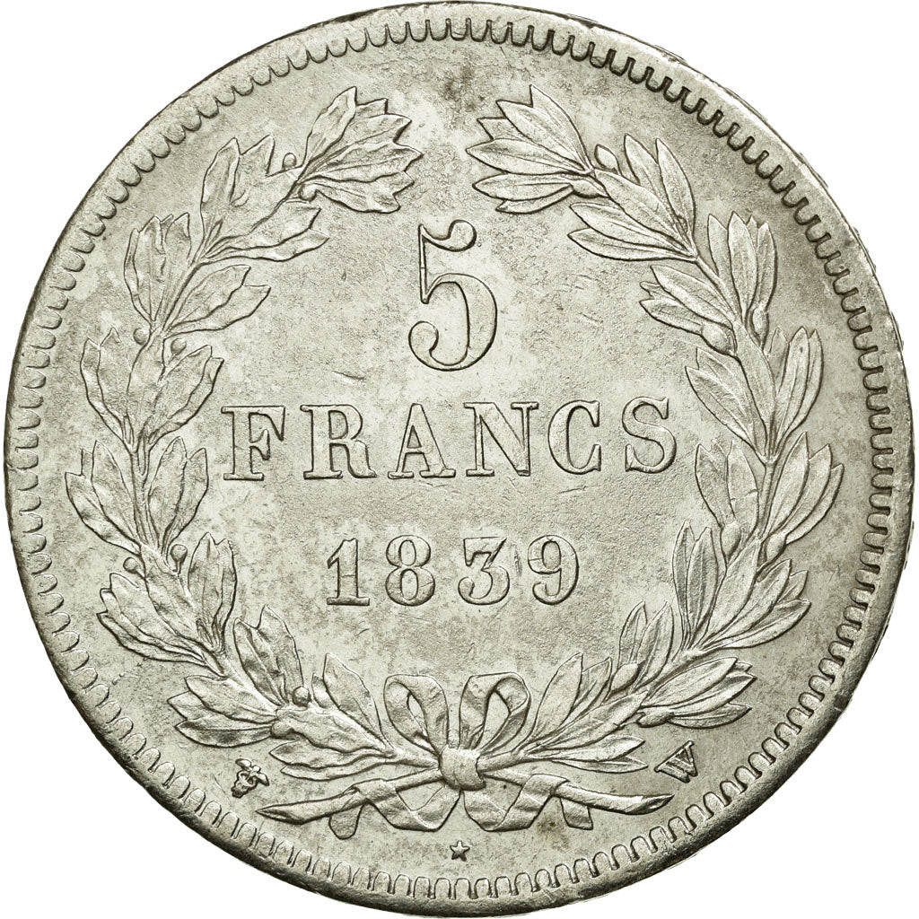 Coin, France, Louis-Philippe, 5 Francs, 1839, Lille, AU(50-53), Silver