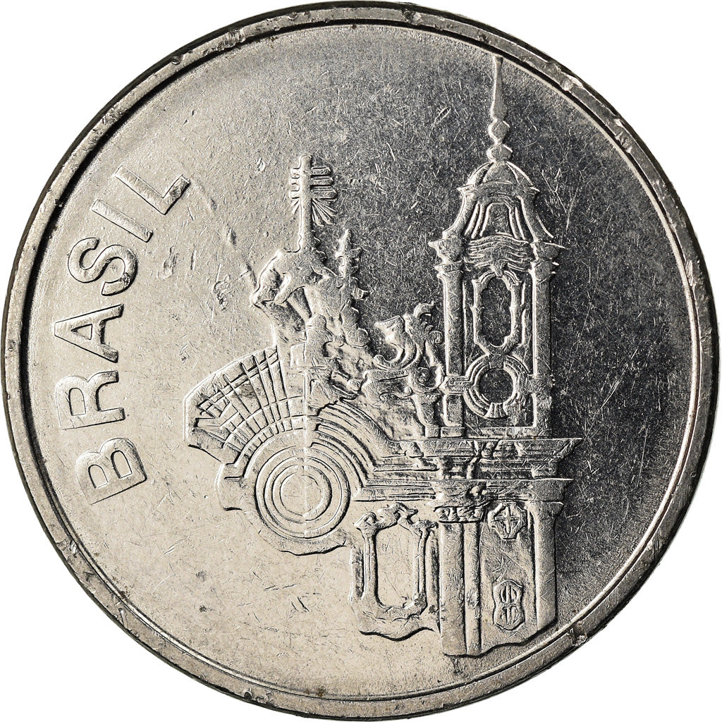 Moeda, Brasil, 20 Cruzeiros, 1985-1991, EF(40-45), Aço Inoxidável, KM:593.2