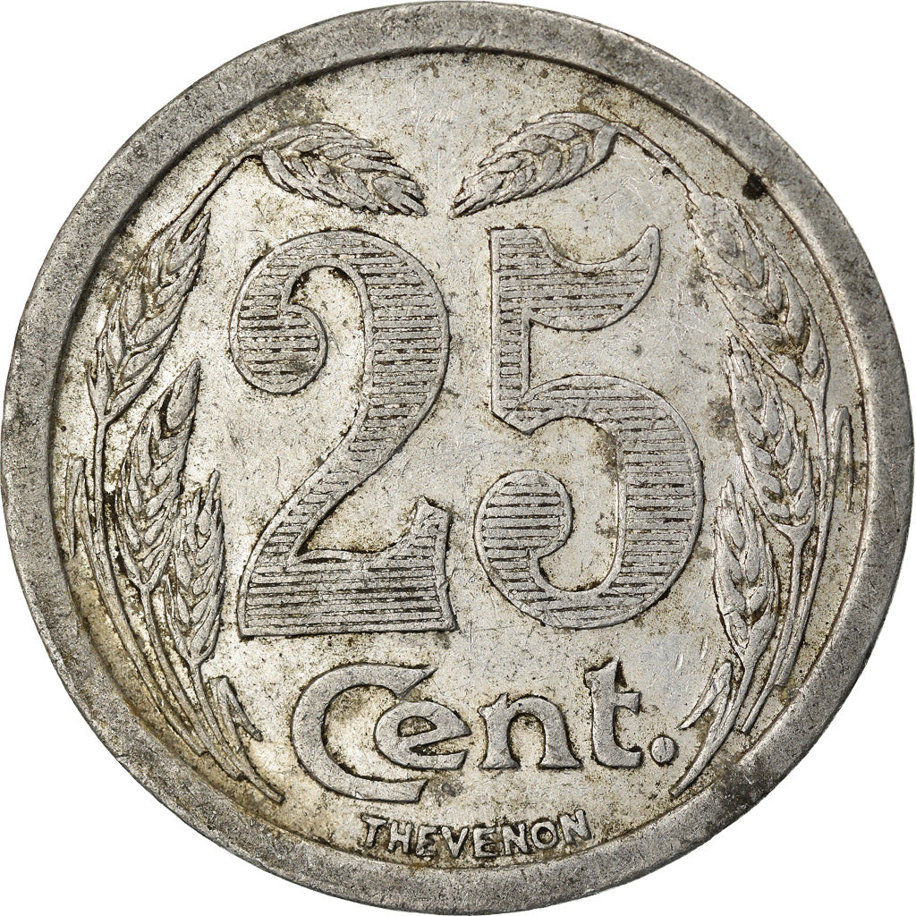 Moeda, França, 25 Centimes, 1921, VF(20-25), Alumínio, Elie:10.3