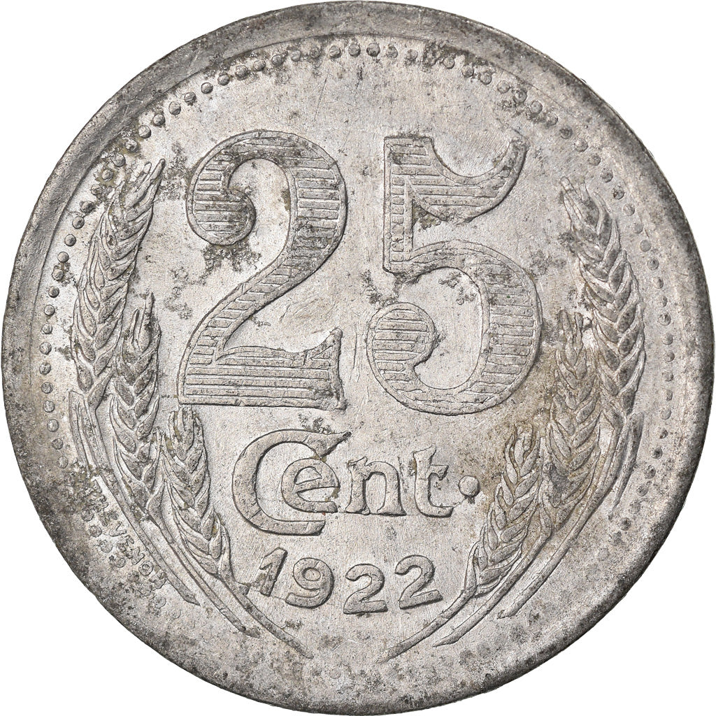 Moeda, França, 25 Centimes, 1922, F(12-15), Alumínio, Elie:10.3