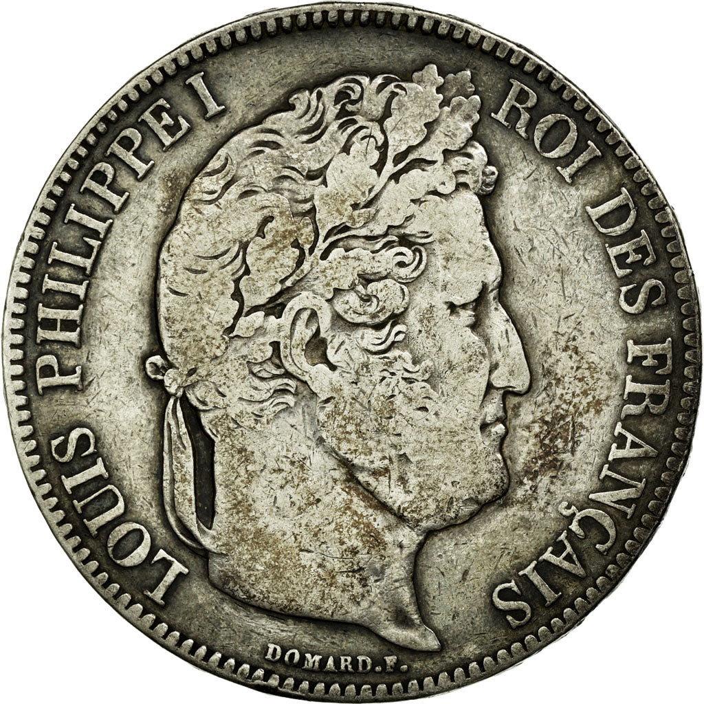 Coin, France, Louis-Philippe, 5 Francs, 1833, Paris, VF(30-35), Silver