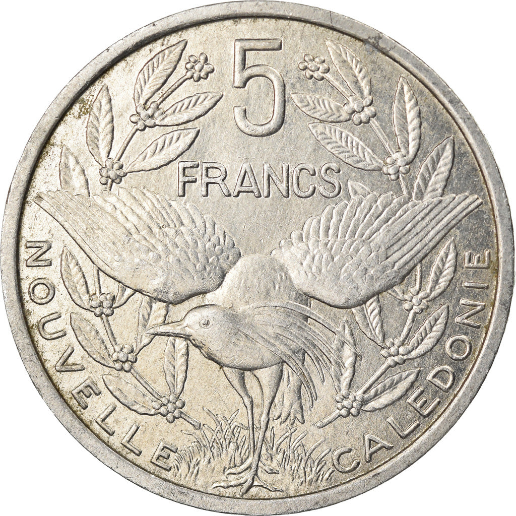 Coin, New Caledonia, 5 Francs, 1986, Paris, EF(40-45), Aluminum, KM:16