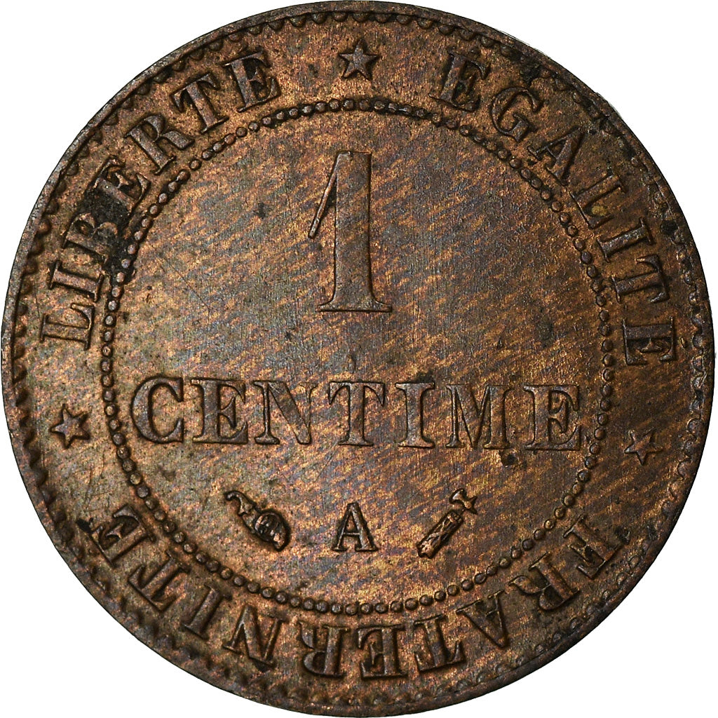 Coin, France, Cérès, Centime, 1891, Paris, AU(50-53), Bronze, KM:826.1