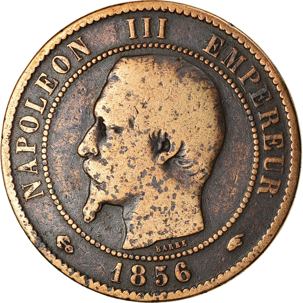 Moneta, Francia, Napoleon III, Napoléon III, 10 Centimes, 1856, Paris, MB