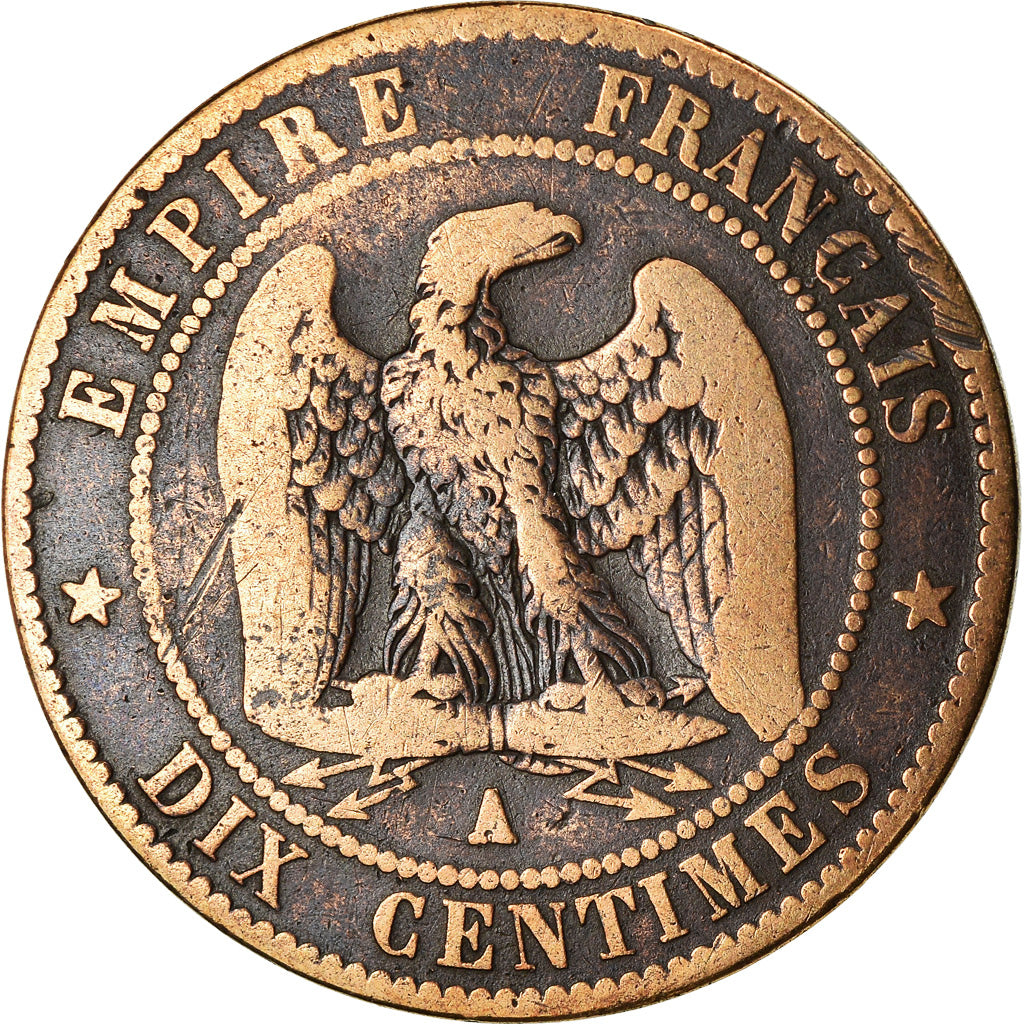Moneta, Francia, Napoleon III, Napoléon III, 10 Centimes, 1856, Paris, MB