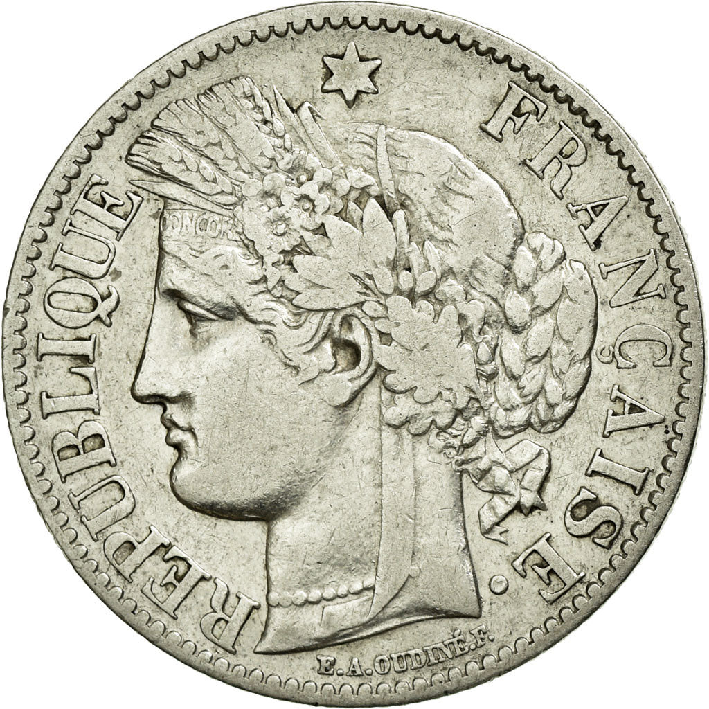 Coin, France, Cérès, 2 Francs, 1873, Paris, EF(40-45), Silver, KM:817.1