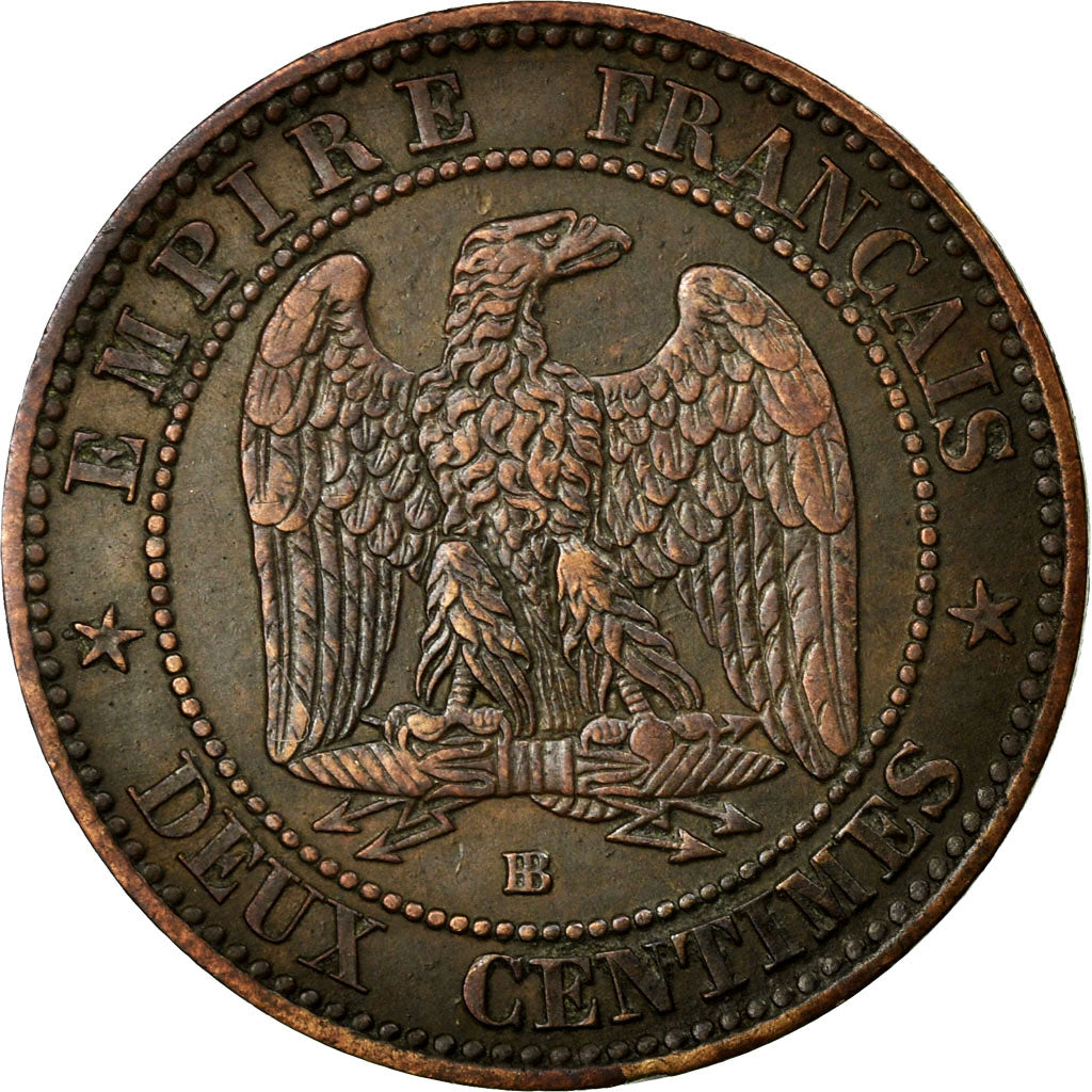 Coin, France, Napoleon III, Napoléon III, 2 Centimes, 1855, Strasbourg