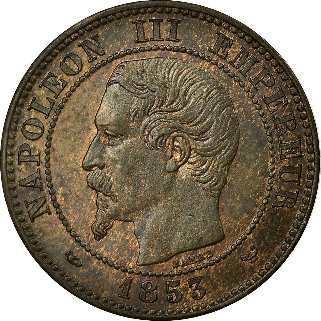 Coin, France, Napoleon III, Napoléon III, 2 Centimes, 1853, Lille, AU(50-53)