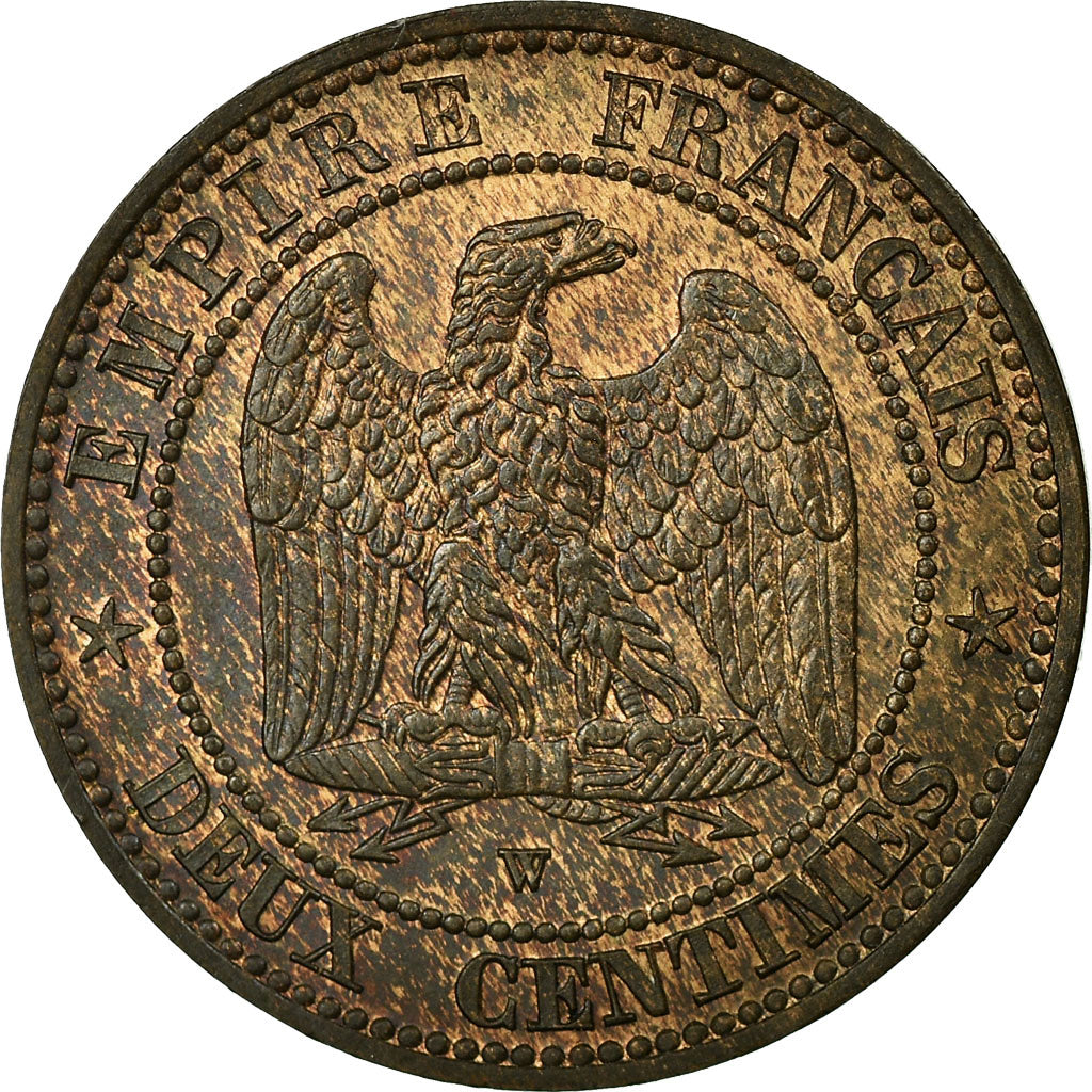 Coin, France, Napoleon III, Napoléon III, 2 Centimes, 1853, Lille, AU(50-53)