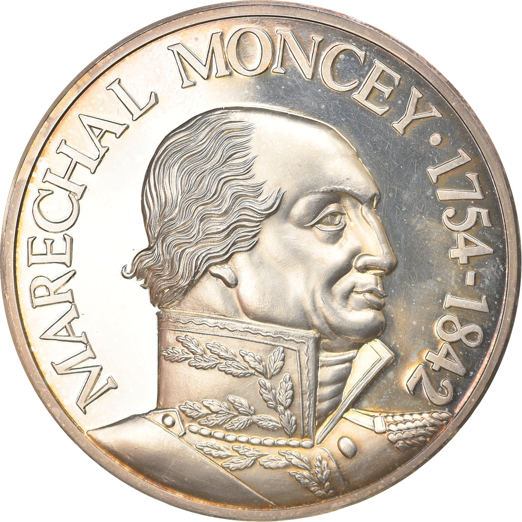 France, Medal, Napoléon Ier, Maréchal Moncey, History, 1976, MS(65-70), Silver