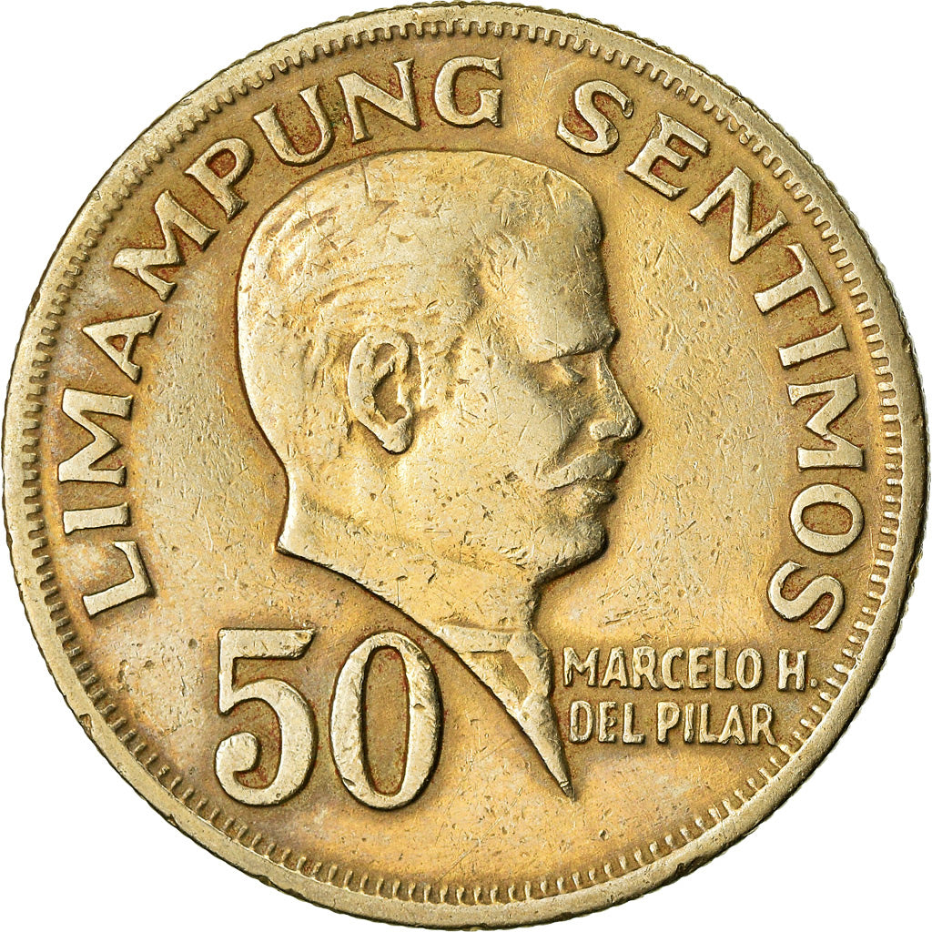 Moeda, Filipinas, 50 Sentimos, 1967, EF(40-45), Cobre-Níquel-Zinco, KM:200