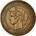 Coin, France, Cérès, 10 Centimes, 1876, Paris, EF(40-45), Bronze, KM:815.1