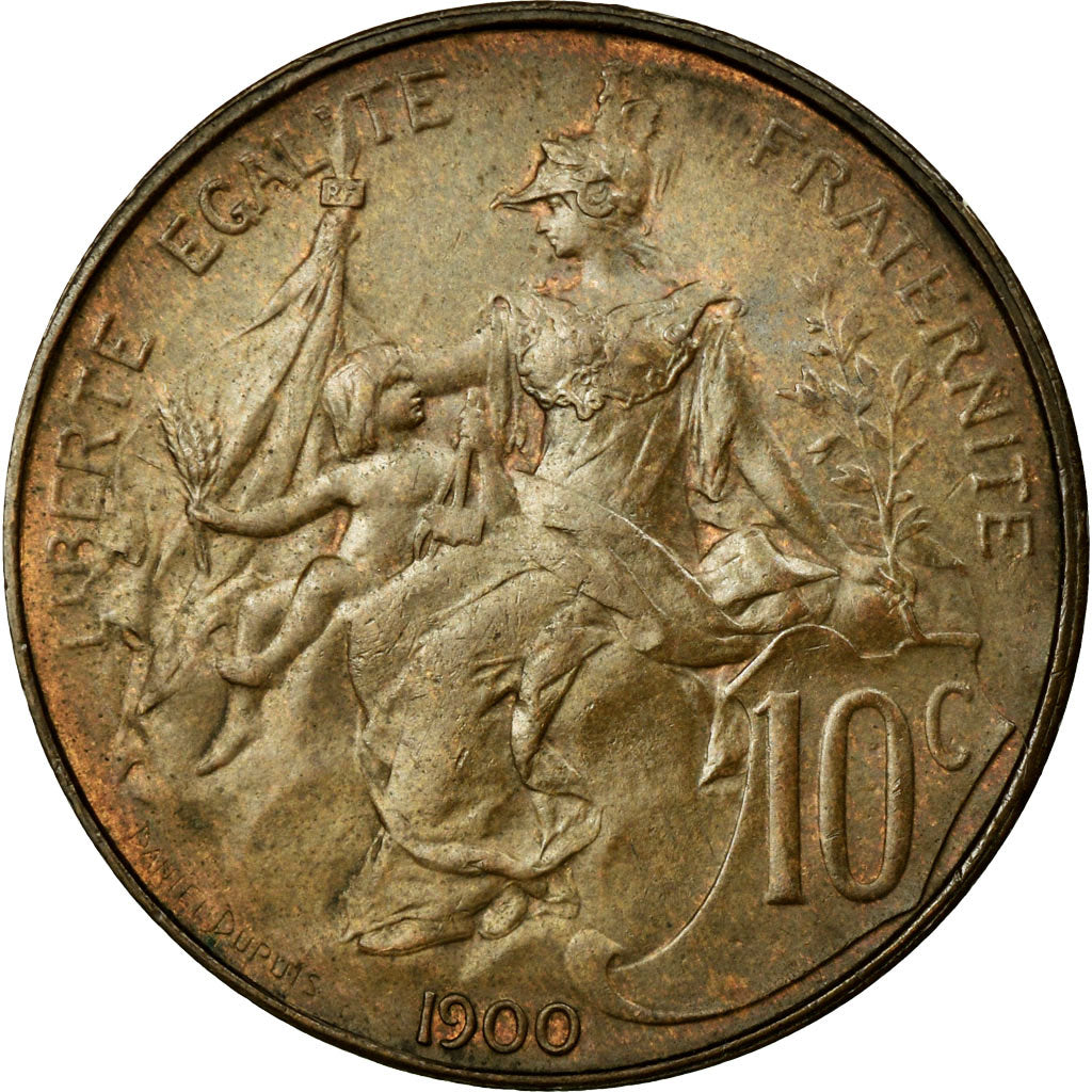Coin, France, Dupuis, 10 Centimes, 1900, Paris, AU(55-58), Bronze, KM:843