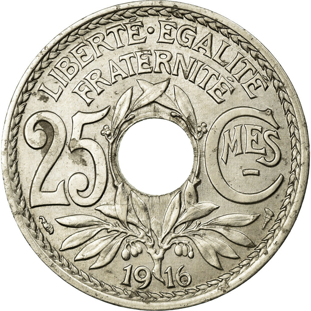 Monnaie, France, Lindauer, 25 Centimes, 1916, TTB+, Nickel, KM:867, Gadoury:379