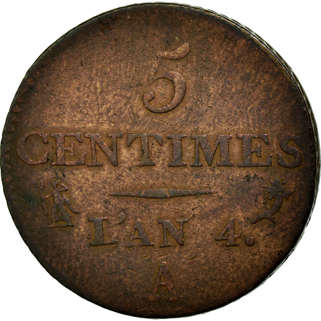 Coin, France, Dupré, 5 Centimes, 1795, Paris, VF(30-35), Bronze, KM:635.1