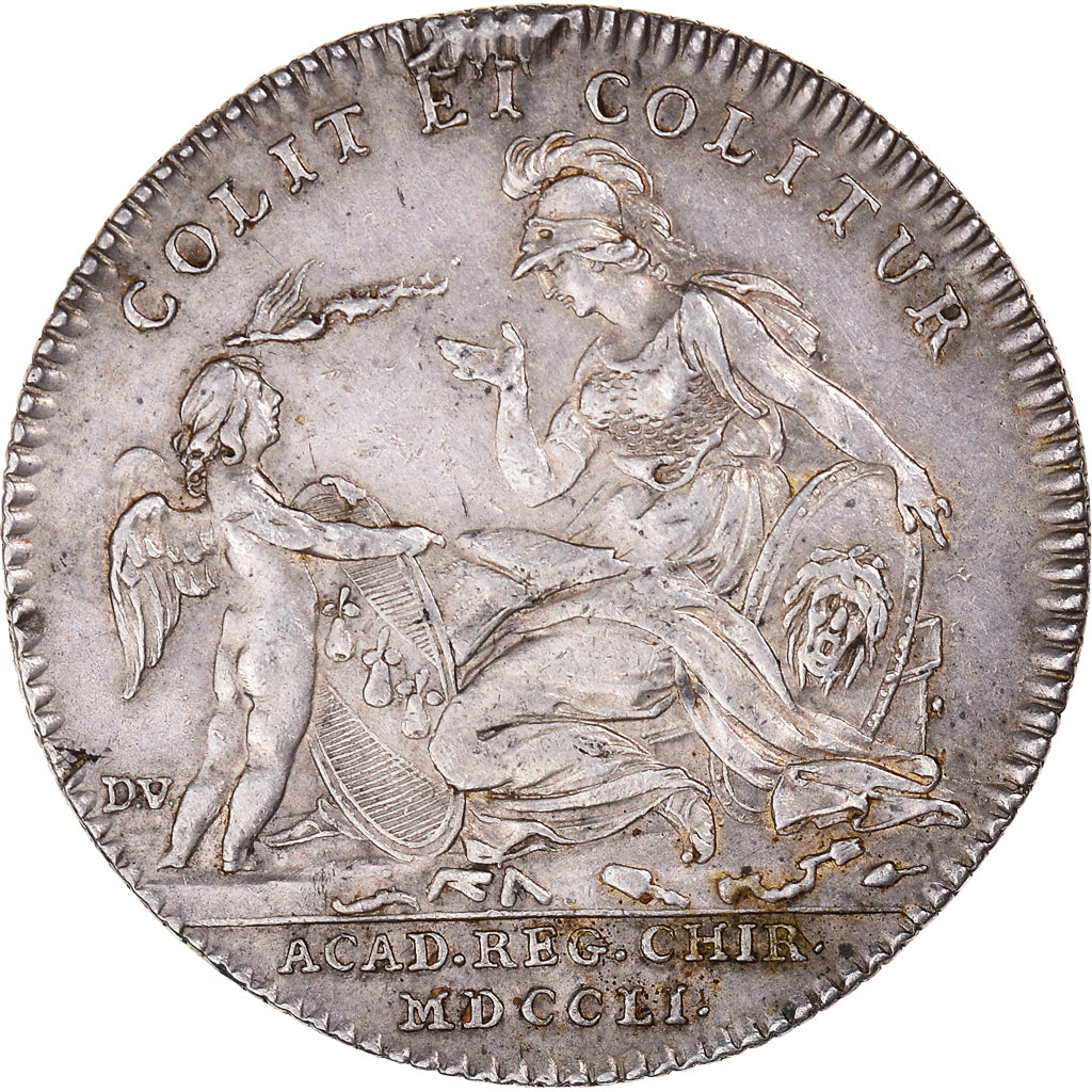 Frankrijk, Token, Louis XV, Académie Royale de Chirurgie, 1751, ZF+, Zilver