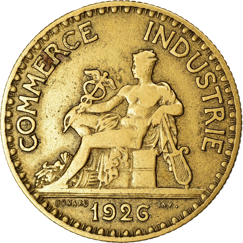 Coin, France, Chambre de commerce, 2 Francs, 1926, Paris, VF(30-35)