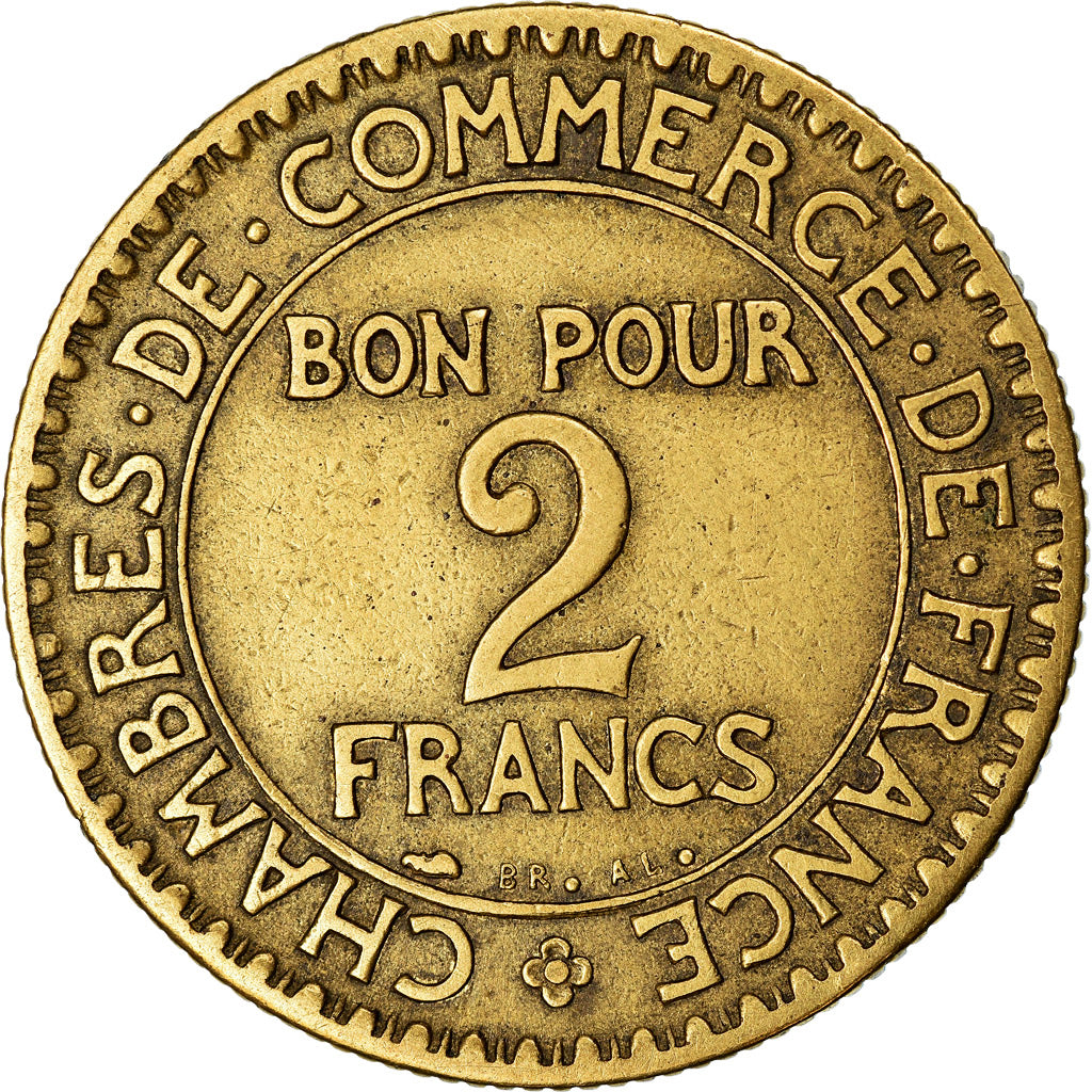 Coin, France, Chambre de commerce, 2 Francs, 1926, Paris, VF(30-35)