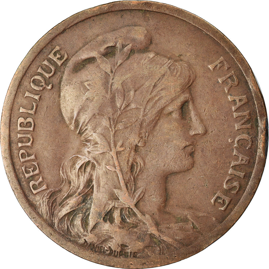 Moneta, Francja, Dupuis, 10 Centimes, 1917, Paris, VF(30-35), Bronze, KM:843, Le