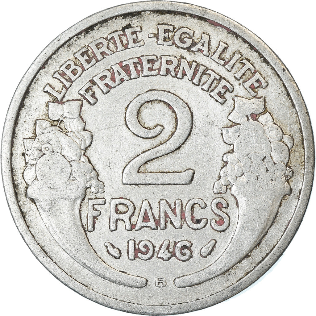 Moneta, Francja, Morlon, 2 Francs, 1946, Beaumont - Le Roger, VF(20-25)