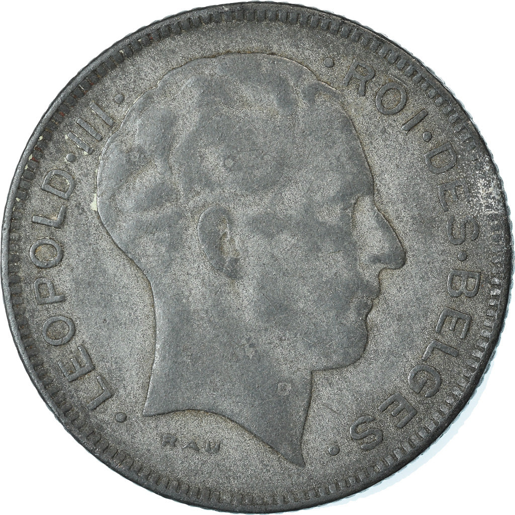 Coin, Belgium, 5 Francs, 5 Frank, 1941, EF(40-45), Zinc, KM:129.1