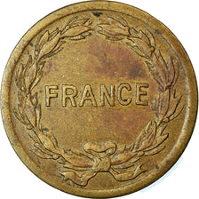 Monnaie, France, France Libre, 2 Francs, 1944, Philadelphie, TB+, Laiton